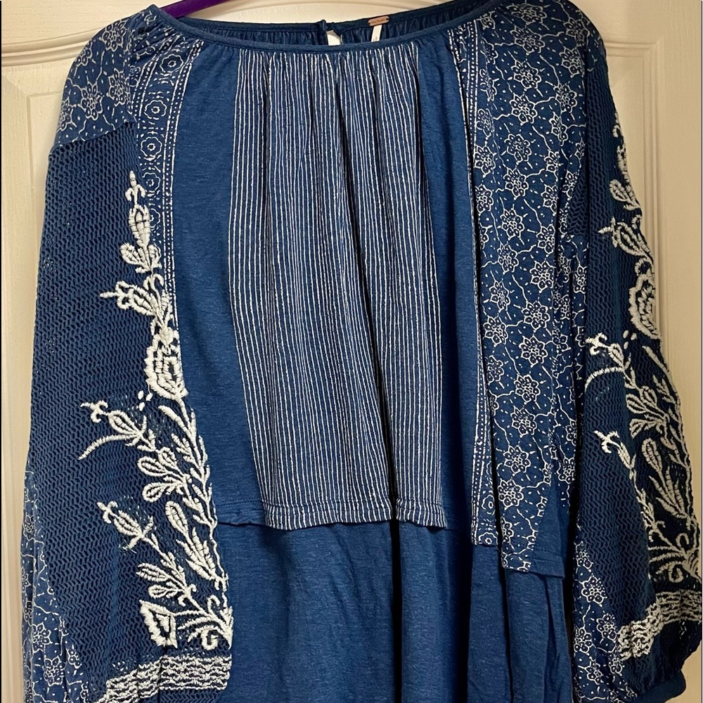 SOLD Free people embroidered top size S but fit all the sizes